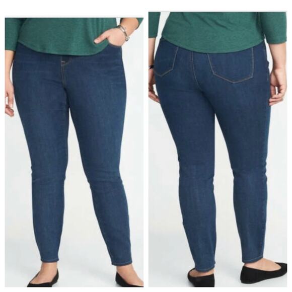 Old Navy Rockstar Super Skinny High Rise Dark Wash Jeans Plus Size 24 - Picture 1 of 7